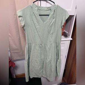 Light greenish colored spring dress